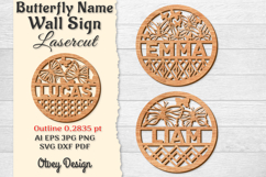 Butterfly Name Wall Art Sign BUNDLES Product Image 1