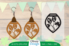 St Patrick&#039;s Day Earrings LaserCut File Product Image 1