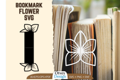 Cutout Bookmark Flower SVG Product Image 1
