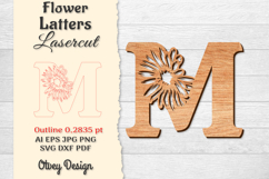 Flower Letters Alphabet Laser Cut File BUNDLES Product Image 14