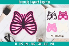 Butterfly Layered Papercut SVG Product Image 1
