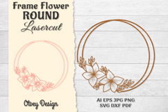 Frame Flower Round Lasercut Product Image 1
