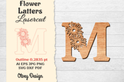 Flower Letters Alphabet Laser Cut File BUNDLES Product Image 12