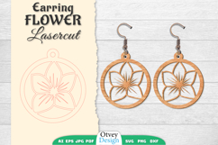 Flowers Earring Laser Cut Product Image 1