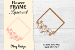 Frame Flower Round Lasercut Product Image 1