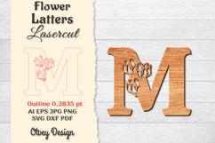 Flower Letters Alphabet Laser Cut File Product Image 1