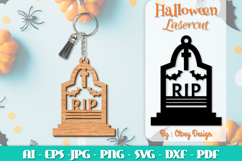 Halloween Keychain Lasercut | Halloween Jewelry Template Product Image 1