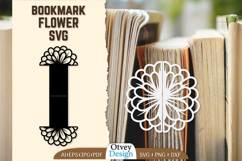 Cutout Bookmark Flower SVG Product Image 1