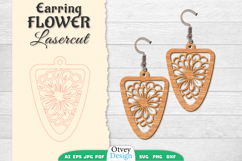 Flowers Earring Laser Cut Product Image 1
