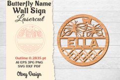 Butterfly Name Wall Art Sign BUNDLES Product Image 3