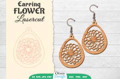 Flowers Earring Laser Cut Product Image 1
