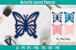 Butterfly Layered Papercut SVG Product Image 1