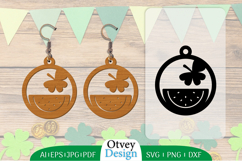 St Patrick&#039;s Day Earrings LaserCut File Product Image 1