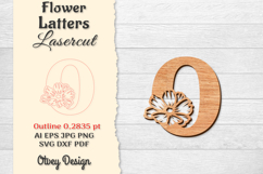 Flower Letters Alphabet Laser Cut File BUNDLES Product Image 16
