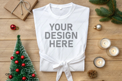 Christmas Bella Canva Mockup - Chrsitmas T Shirt Mockup Product Image 1