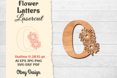 Flower Letters Alphabet Laser Cut File BUNDLES Product Image 14