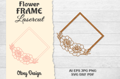 Frame Flower Round Lasercut Product Image 1