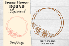 Frame Flower Round Lasercut BUNDLES Product Image 6