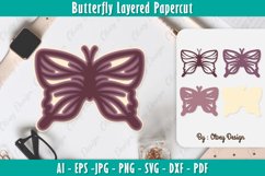 Butterfly Layered Papercut SVG Product Image 1