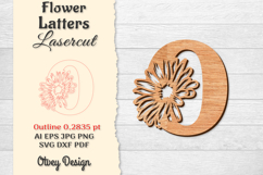 Flower Letters Alphabet Laser Cut File BUNDLES Product Image 16