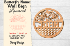 Butterfly Name Wall Art Sign BUNDLES Product Image 4