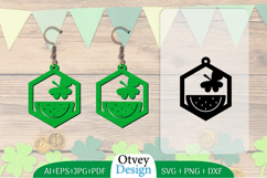 St Patrick&#039;s Day Earrings LaserCut File Product Image 1