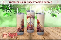 Peace tumbler, Peace pattern sublimation, Peace 20oz tumbler Product Image 1