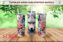 Wolf tumbler wrap, Wolf pattern sublimation,Wolf 20oz wraper Product Image 2