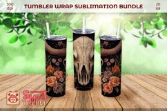 20oz bull skull wrap, Bull skull tumbler wrap Product Image 2