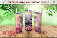 koala 20oz tumbler, Koala pattern sublimation, Koala print Product Image 2