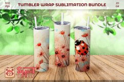 Ladybug 20oz tumbler wrap, Ladybug wrap pattern sublimation Product Image 2