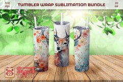 Deer wrap pattern, Deer themed drinkware, Deer tumbler wrap Product Image 2
