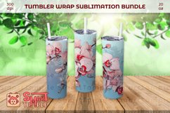 Orchid wraps for tumblers, Flower wrap pattern, Orchid wrap Product Image 2