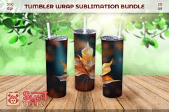 Leaf 20oz tumbler, Leaf wrap pattern, Leaf themed drinkware Product Image 2