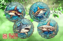 Wind spinner shark, Shark wind spinner sublimation, 3d shark Product Image 1