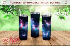 Butterfly tumbler wrap bundle, butterfly sublimation design Product Image 3
