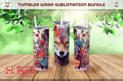 Wolf tumbler wrap, Wolf pattern sublimation,Wolf 20oz wraper Product Image 3