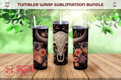 20oz bull skull wrap, Bull skull tumbler wrap Product Image 3