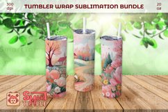 Farm pattern sublimation, Floral field wraps for tumblers Product Image 3