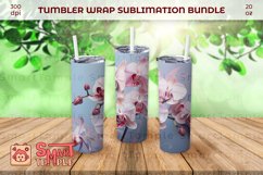 Orchid wraps for tumblers, Flower wrap pattern, Orchid wrap Product Image 3
