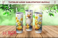 Duck pattern sublimation, Duck family tumbler wrap,Duck wrap Product Image 3