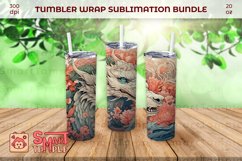 Dragon tumbler wrap, Dragon pattern sublimation, Dragon wrap Product Image 3
