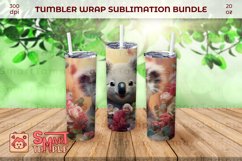 koala 20oz tumbler, Koala pattern sublimation, Koala print Product Image 3