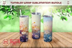 Daisies tumbler accessories, Flowers wrap pattern Product Image 1
