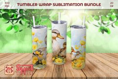 Duck pattern sublimation, Duck family tumbler wrap,Duck wrap Product Image 4
