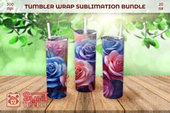 Roses 20oz tumbler,Roses pattern sublimation,Flowers tumbler Product Image 4