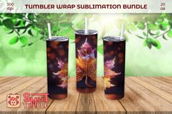 Leaf 20oz tumbler, Leaf wrap pattern, Leaf themed drinkware Product Image 4