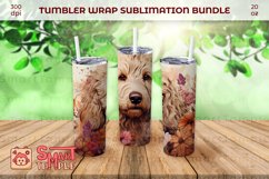 Doodle dog pattern sublimation, Dog 20oz tumbler, Dog wrap Product Image 4
