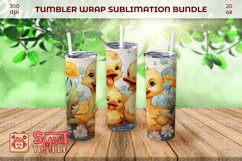 Duck pattern sublimation, Duck family tumbler wrap,Duck wrap Product Image 1