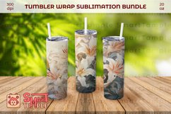Lilies tumbler wrap, Lilies 20oz tumbler, Lilies themed wrap Product Image 1